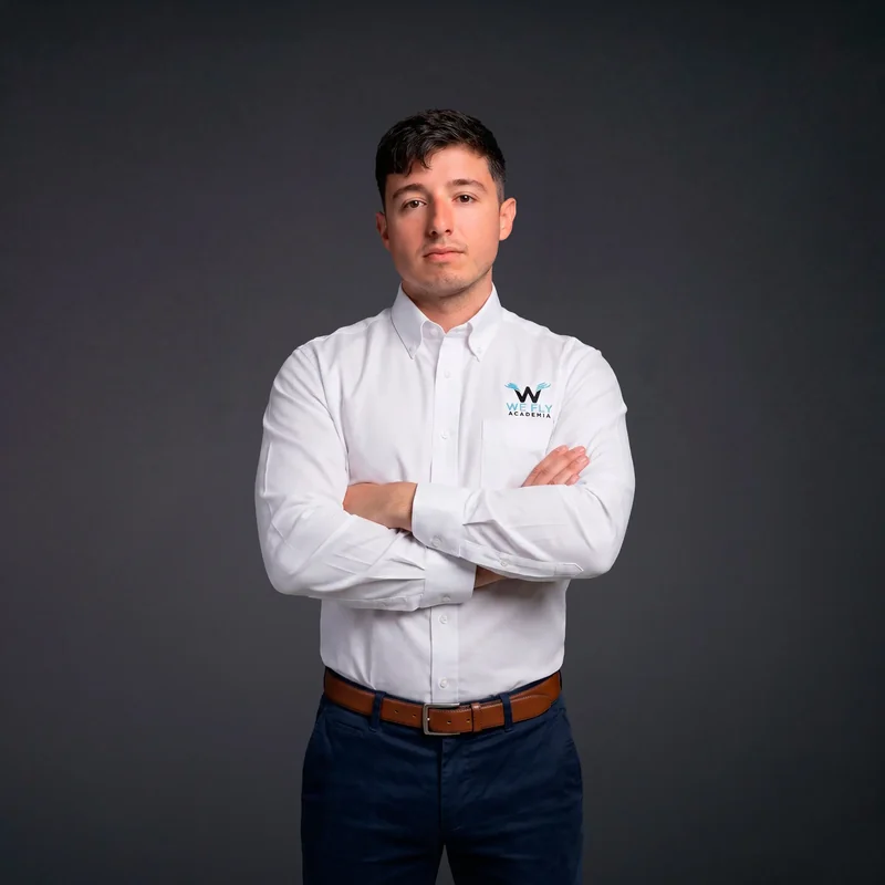 Andrés Martínez, instructor de vuelo de WE FLY ACADEMIA